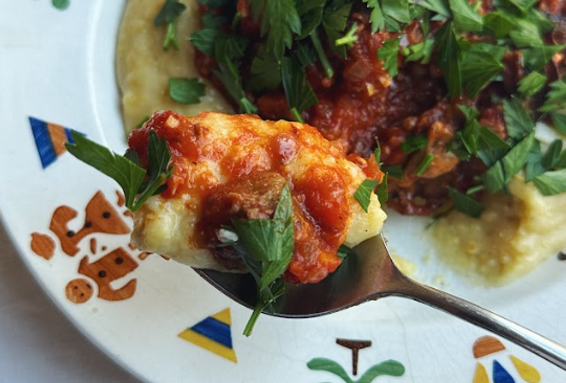 Habanero Oyster Ragu with Polenta