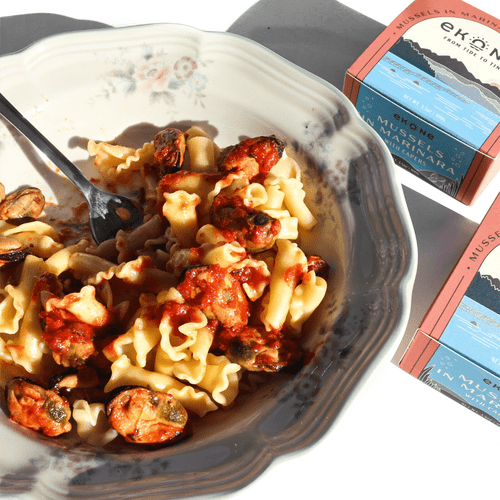 Ekone Mussels in Marinara with Capers