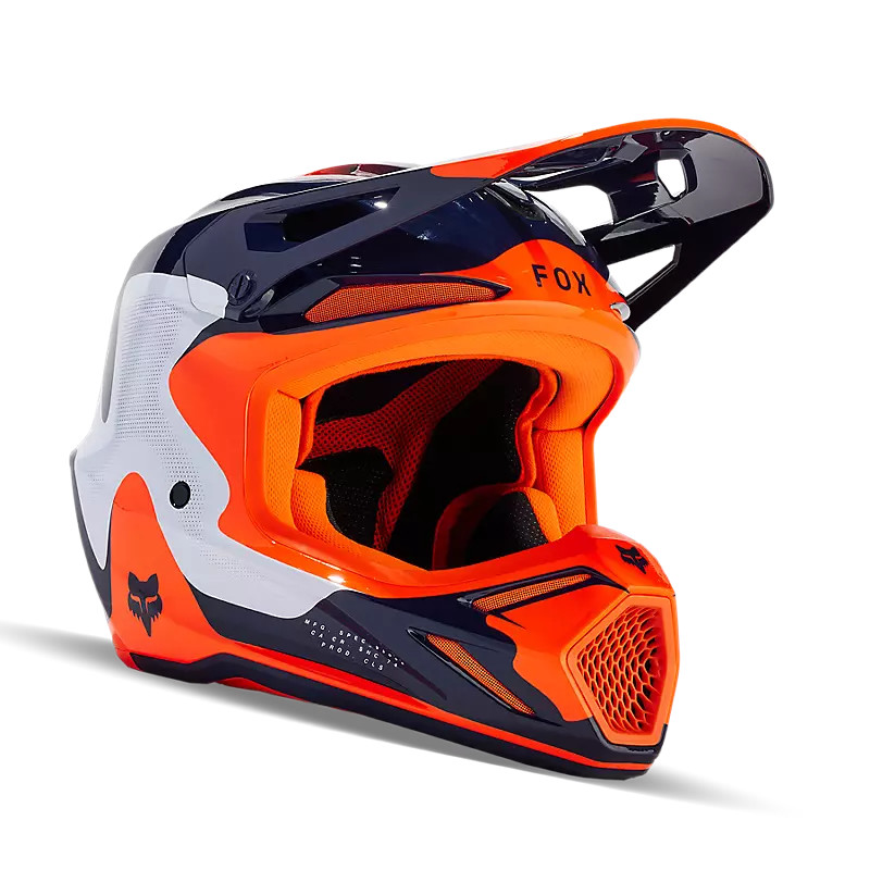 FOX V3ヘルメット Fox V3 Revise Helmet Navy/Orange