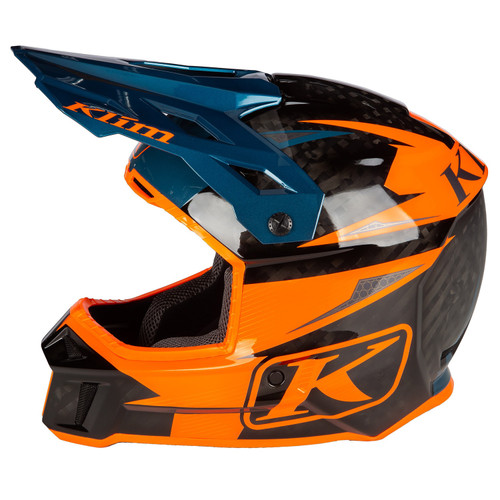 KLIM F3 CARBON PRO OFF-ROAD HELMET ECE STRIKER PETROL ORANGE