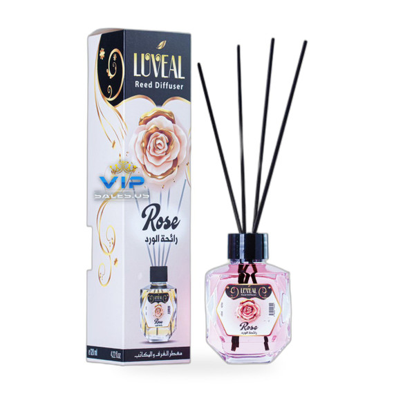 Luveal Reed Diffusers Rose 120ML on white background