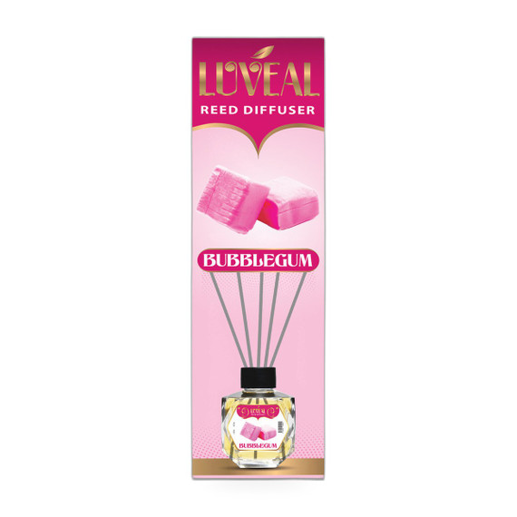 Luveal Bubblegum Reed Diffuser 120ml on white background