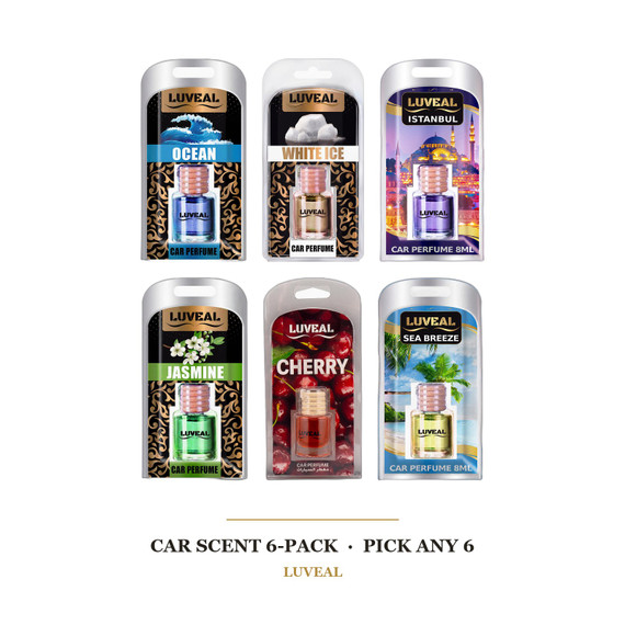 Car Scent 6-Pack — pick any 6 LUVEAL car perfumes