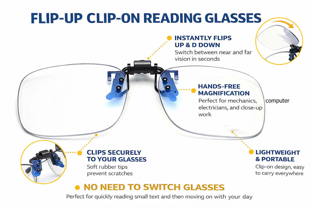 no switching glasses all day. Hate progressive lenses