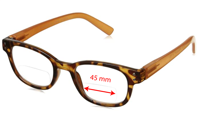 Extra Wide Reading Segment Bifocal Lenses 45mm