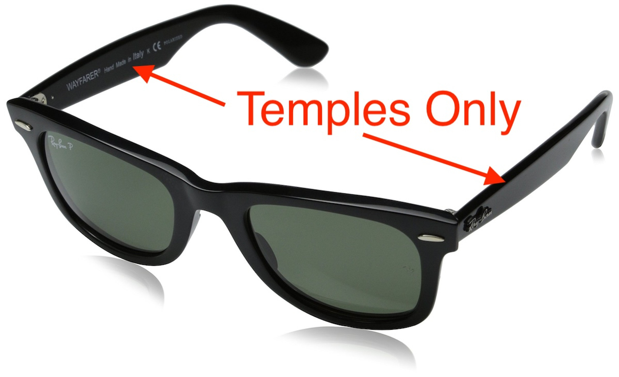 Ray-Ban RB2140 Original Wayfarer Temple Arm Replacements