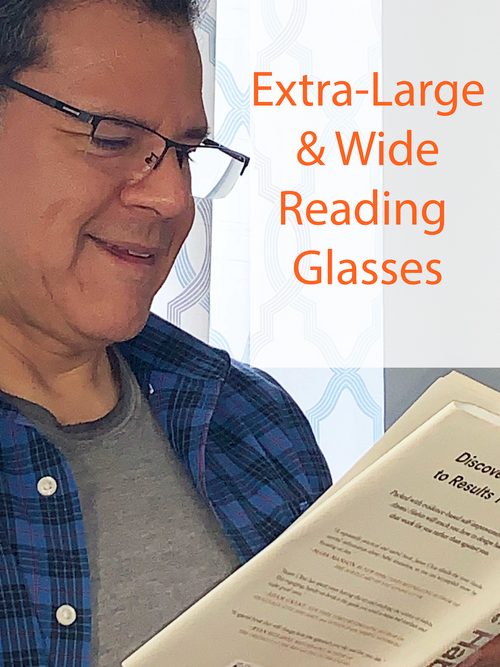 Best ExtraLarge Wide Reading Glasses HalfRimless
