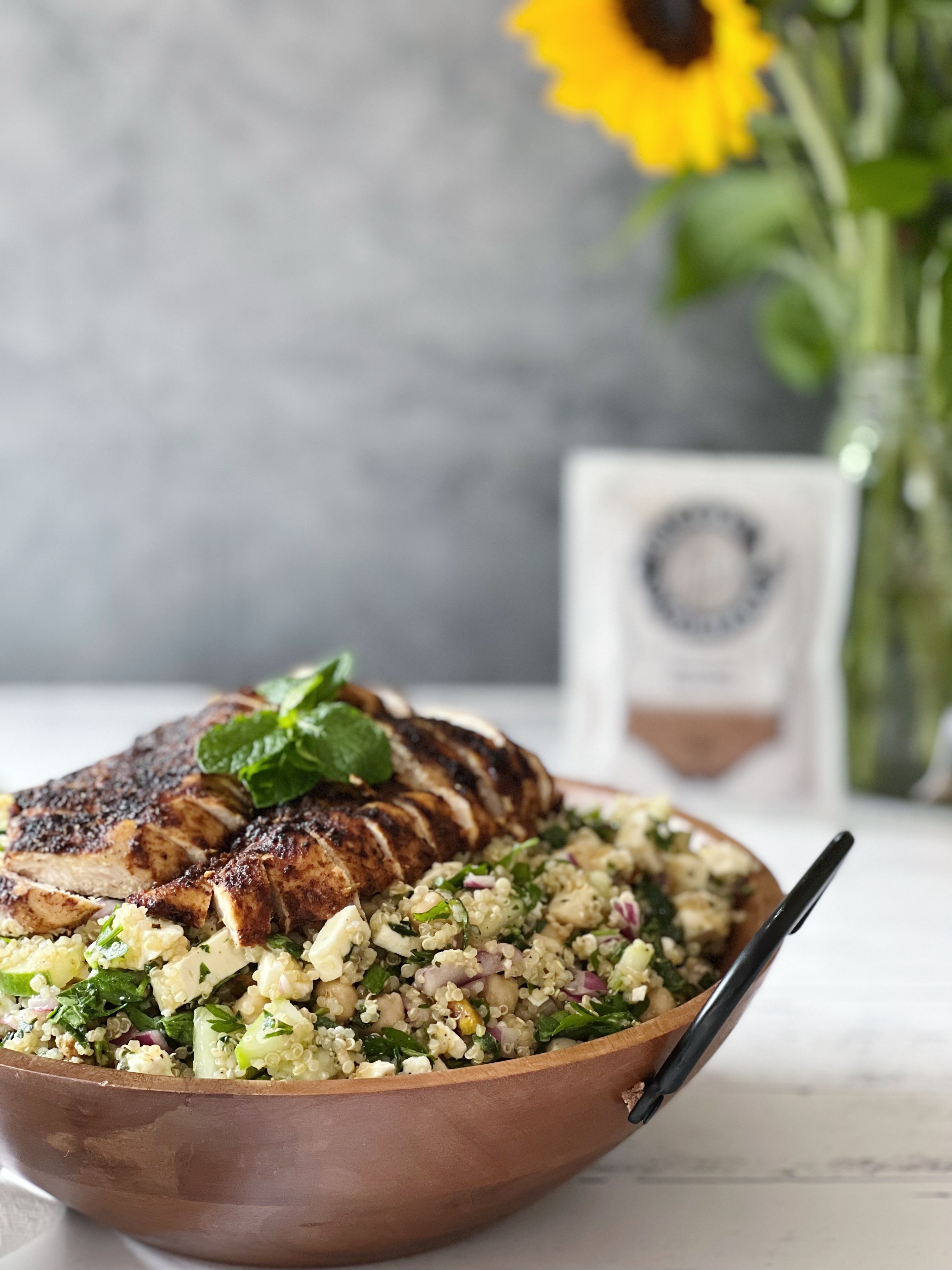 Moroccan Vegetable Chicken Salad