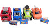 Fisher Price Little People Bundle of 4 with Fire Truck Tractor Car Truck