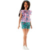 Barbie Fashionistas Doll Curvy Body Type Wearing Floral Frills