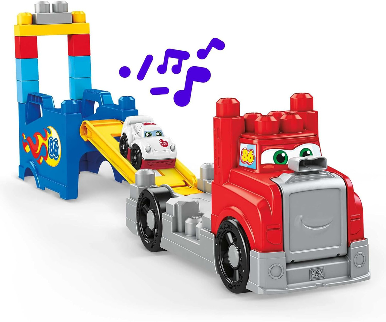 Ritvik Blocks Mega Bloks Build & Race Rig Toy Blocks with Sounds 16 Pieces