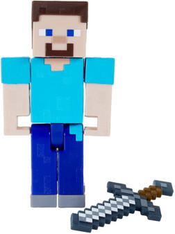 Minecraft Biome Builds Steve Figure, 3.25-inch Scale with Accessory