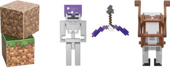 Minecraft Dungeons Skeleton Trap Horse Figure,Pixelated Designs, Collectible Gifts for Kids Age 6 Years and Older