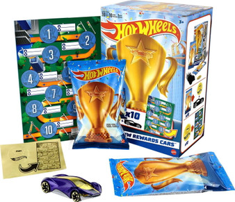 Hot Wheels Rewards Cars, 10-Pack 1:64 Scale Toy Cars in Individual Bags (Styles May Vary)