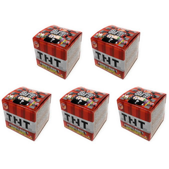 Minecraft TNT Series 25 Mini Figures - MYSTERY BLIND BOXES (5 Pack Lot)(1 inch)