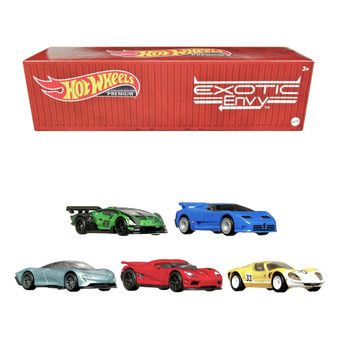 Hot Wheels Premium Car Culture Exotic Envy 5-Pack Of Toy Cars