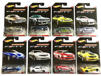 Hot Wheels Camaro Fifty 1967-2017 Diecast Car Set of 8
