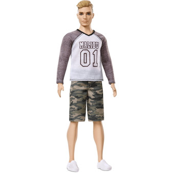 Barbie Ken Fashionistas Broad 8 Camo Comeback Fashion Doll Playset, 4 Pieces Included