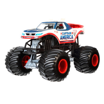 Hot Wheels Monster Jam 1:24 Captain America Die-Cast Vehicle