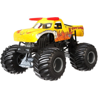 Hot Wheels Monster Jam 1:24 Scale El Toro Loco Vehicle, Yellow