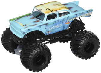 Hot Wheels 2018 Monster Jam 1:24 Avenger Junkyard Blue World Finals 17