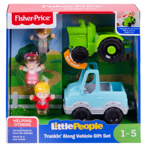 Fisher Price Little People Truckin' Along Vehicle Gift Set GTJ67 from Pappystoyshop.com