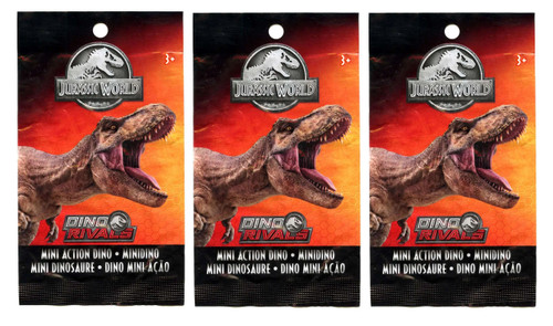 Jurassic World Dino Rivals Minis Surprise Bundle of 3 Blind Bag Collectible Dinosaurs FML69 from Pappystoyshop.com