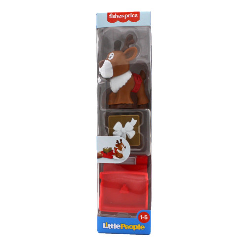 Fisher Price Little People Figure Set Reindeer & Christmas Present HJW19 from Pappystoyshop.com
