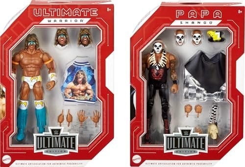 WWE Wrestling Ultimate Edition Ultimate Warrior & Papa Shango Grudge Match HYL68 from Pappystoyshop.com