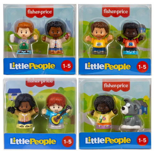 Little People Toddler Toys Bundle of 4 Figure Packs Dog Barista Guitarist