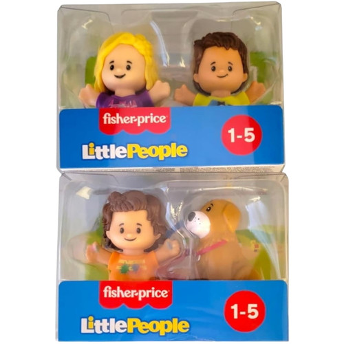 Fisher Price Little People Figure Packs with Dog and Sports Friends HPB64x2 from Pappystoyshop.com