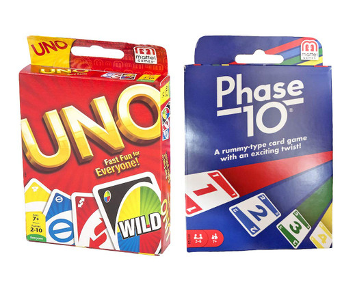 Phase 10 Card Game with UNO Card Game 4674467 from Pappystoyshop.com