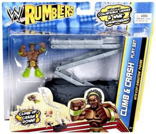 WWE Wrestling Rumblers Series 2 Climb & Crash Mini Playset Kofi Kingston W8004 from Pappystoyshop.com