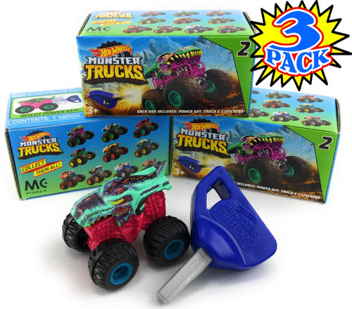 Hot Wheels Monster Trucks Mini Mystery Trucks Blind Box Gift Set Party Bundle 3 Pack HWMTMinisx3