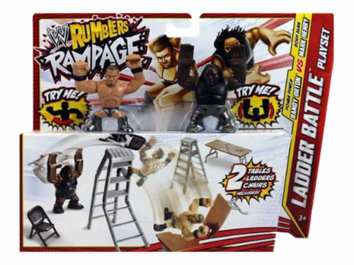 WWE Wrestling Rumblers Rampage Mark Henry and Randy Orton Ladder Battle Playset
