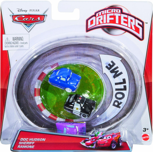 Disney Pixar Cars Micro Drifters Doc Hudson Sheriff & Ramone Mini Cars