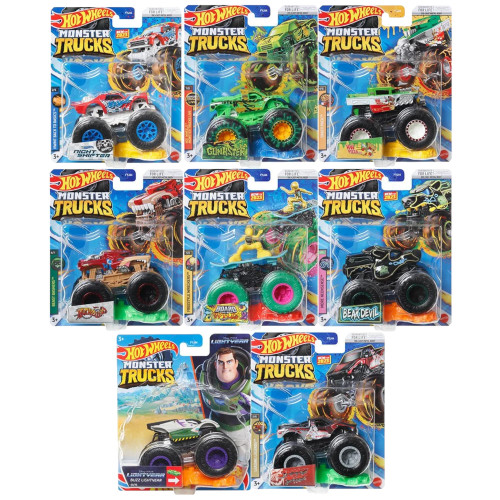 Hot Wheels Monster Trucks Connect and Crash Car Complete Set of 8 FYJ44 995G Hot Wheels Monster Trucks Connect and Crash Car Complete Set of 8 FYJ44 995G