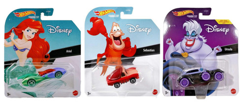 Hot Wheels Disney Character Cars The Little Mermaid Bundle of 3 GXR38 from Pappystoyshop.com