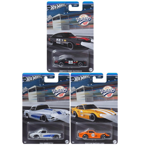 Hot Wheels 2024 Vintage Racing Club 3 Car Bundle HRT81-956B HRT81-956B from Pappystoyshop.com