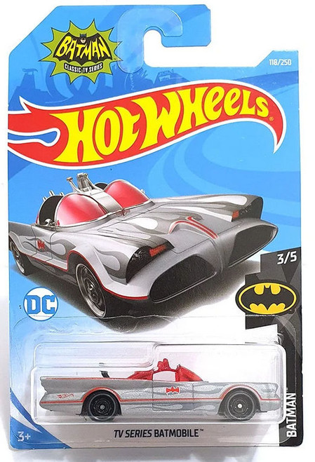 Hot Wheels TV Series Batmobile - Silver 118/250 FYB90 from Pappystoyshop.com