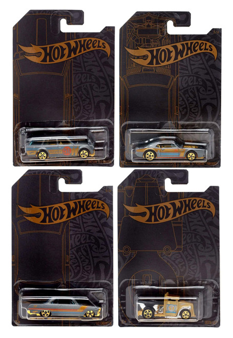 Hot Wheels 51st Anniversary Satin & Chrome Series Bundle of 4 Die Cast GHN95-GHN96-GHN98-GHN99 from Pappystoyshop.com