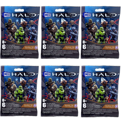 Mega Construx HALO Universe Series 2 Blind Bag Mini Figures Bundle of 6 MCHAB2x6 from Pappystoyshop.com