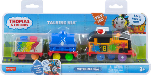 Thomas & Friends Motorized Toy Train Talking Nia Battery-Powered Engine HHN21 from Pappystoyshop.com