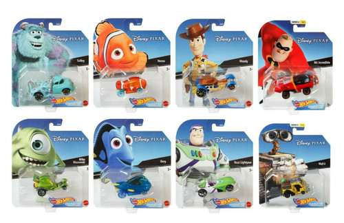 Hot Wheels Disney Pixar Character Cars Complete Bundle of 8 GCK28 999J HWGCK28999J from Pappystoyshop.com