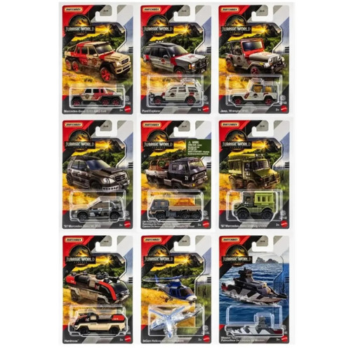 Jurassic World Matchbox Legacy Collection Die-Cast Car Bundle of 9 JGL59-956B JGL59-956B from Pappystoyshop.com