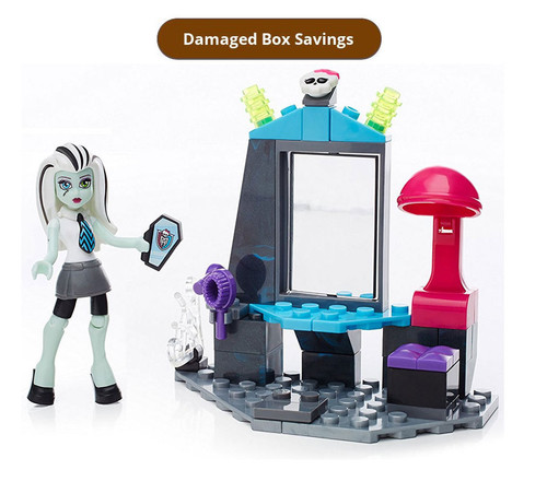 Mega Bloks Monster High School Teen Scream Salon Set DAMAGED PACKAGING