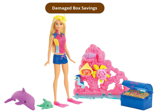 Barbie Dolphin Magic Ocean Treasure Playset DAMAGED PACKAGING FCJ20 from Pappystoyshop.com