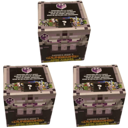 Minecraft Dungeons Series 24 Mini Figure Mystery Pack (Bundle of 3 Packs) Minecraft Dungeons Series 24 Mini Figure Mystery Pack (Bundle of 3 Packs)