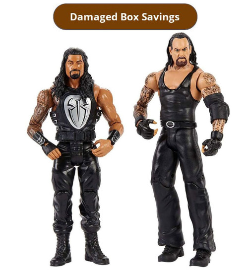 WWE Wrestling Wrestlemania Undertaker vs Roman Reigns DAMAGED PACKAGING