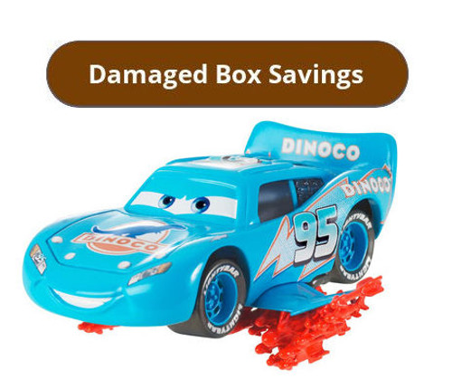 Disney Pixar Cars Mega Deluxe Lightning Storm McQueen DAMAGED PACKAGING